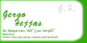 gergo hejjas business card